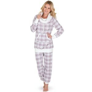 PajamaGram Chalet Shearling Rollneck Pajamas (Medium)